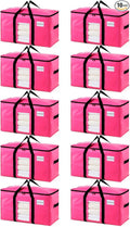 TAILI 10 Pack Pink Extra Large Moving Bags, Heavy Duty Totes by TAILI