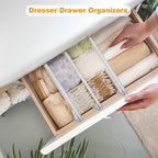 4 Pack Drawer Dividers for Clothes, Baby Clothes, Toiletries - Image 7