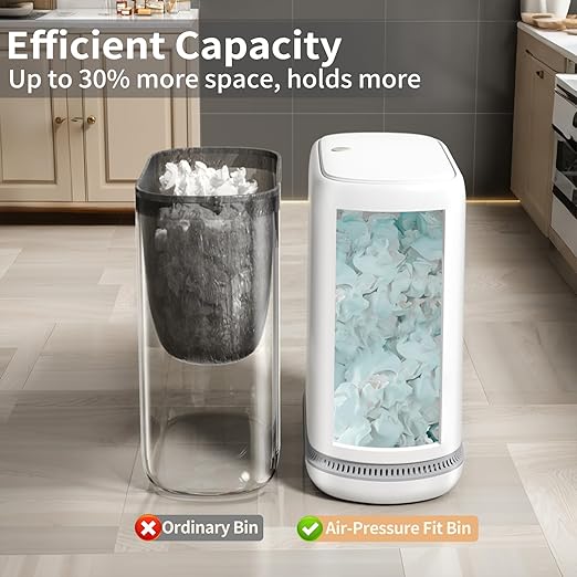Bathroom Trash Can with Lid, 3 Gallon Small Slim Garbage Bin with - Image 3