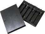 E-outstanding 9V Battery Holder 6X 1.5V AA Battery Storage Case Black Box by E-outstanding