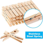 SenseYo 100 Pcs Wooden Clothespins Clips 4 Inch Large Wooden Clips - Image 4