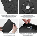 Kitchen Faucet Sink Splash Guard, Silicone Faucet Water Catcher Mat – Sink - Image 5