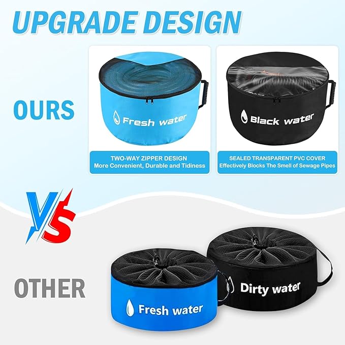 4 Pack RV Sewer Hose Storage, Visible Cover And Two-Way Zipper RV Hose Storage - Image 3