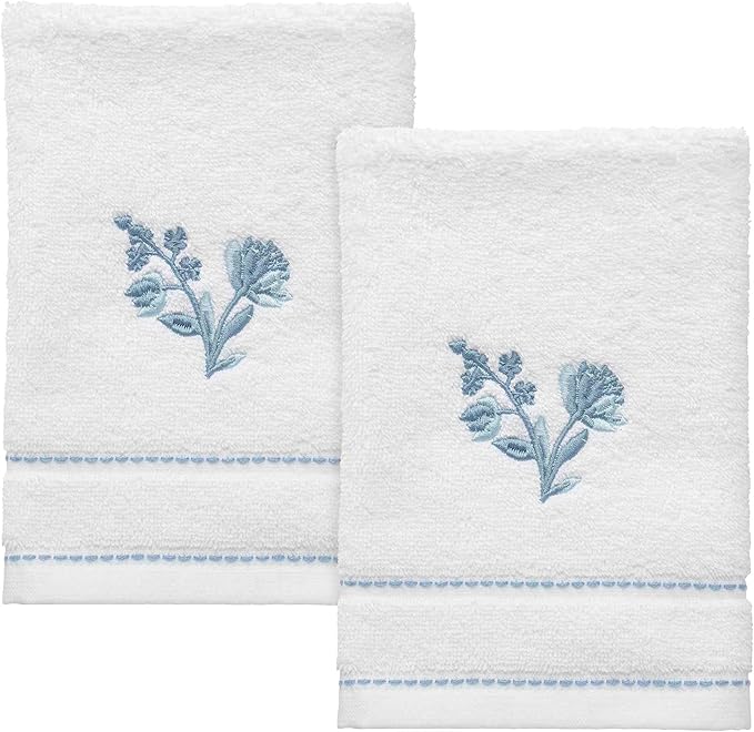 Izod - Fingertip Towels, Soft & Absorbent Cotton, Floral Bathroom Decor by IZOD