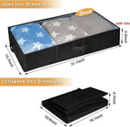 punemi Under The Bed Storage Containers 3 Pack, 6 Inch Tall Stackable Underbed - Image 3