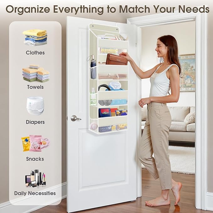 2 Pack Over The Door Organizer, Hanging Storage Organizer - Image 6