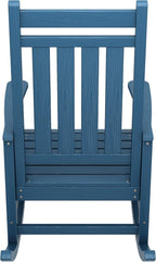 SERWALL Oversized Rocking Chair, Outdoor Rocking Chair for Adults, All Weather Resistant Porch Rocker for Lawn Garden, Blue - Image 8