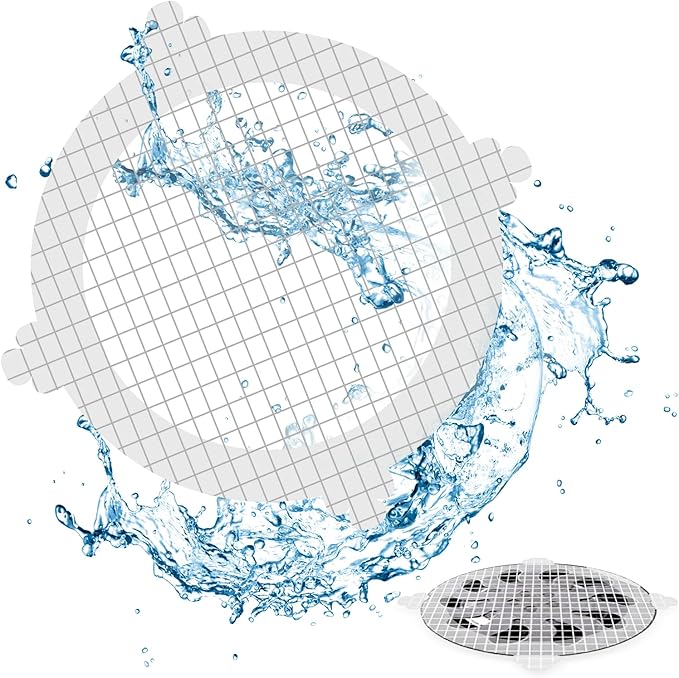 VIVIDLY 200 Pack Disposable Shower Drain Cover Hair Catcher Shower Drain Mesh by VIVIDLY