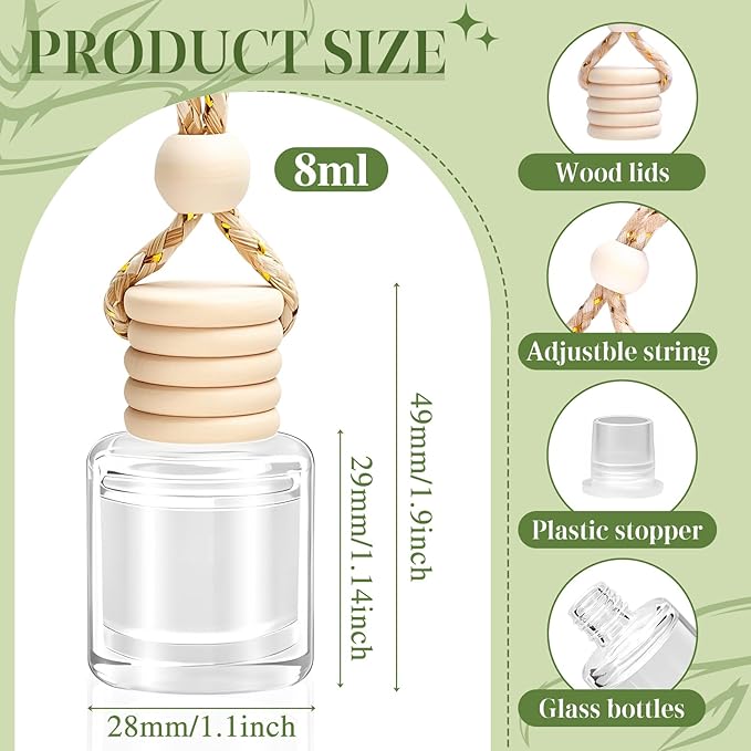 AROIC 6 Pack Car Air Freshener Hanging, New Car Scent Natural Plant Essential - Image 5