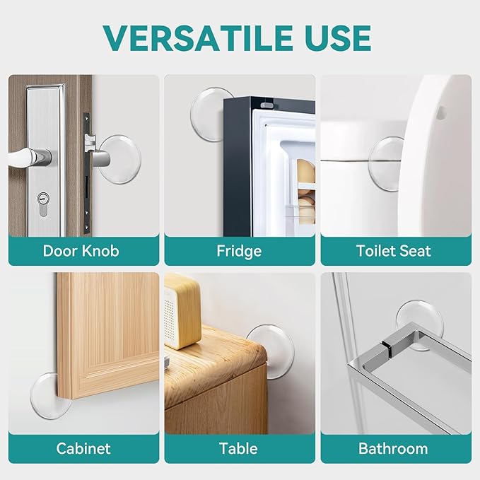 Door Stoppers for Wall, Etybetopstar 6Pack 2" Rubber Door Knob Wall Protectors - Image 7