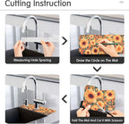 Kitchen Sink Splash Guard 2 PCS 30 Inch Sink Faucet Mat Splash Guard - Image 4