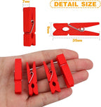 Jdesun 50pcs Wooden Photo Clips Natural Wooden Mini Laundry Pins Clothespins - Image 3
