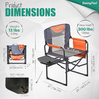 SUNNYFEEL Camping Directors Chair, Heavy Duty,Oversized Portable Folding Chair with Side Table, Pocket for Beach, Fishing,Trip,Picnic,Lawn,Concert Outdoor Foldable Camp Chairs - Image 2