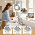 23.6''x4.8''Stone Faucet Mat for Kitchen Sink, Diatomite Quick Dry Kitchen Sink - Image 2