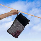 Mesh Clothespin Bag with Drawstring, Hanging Laundry Pin Storage Organizer - Image 5