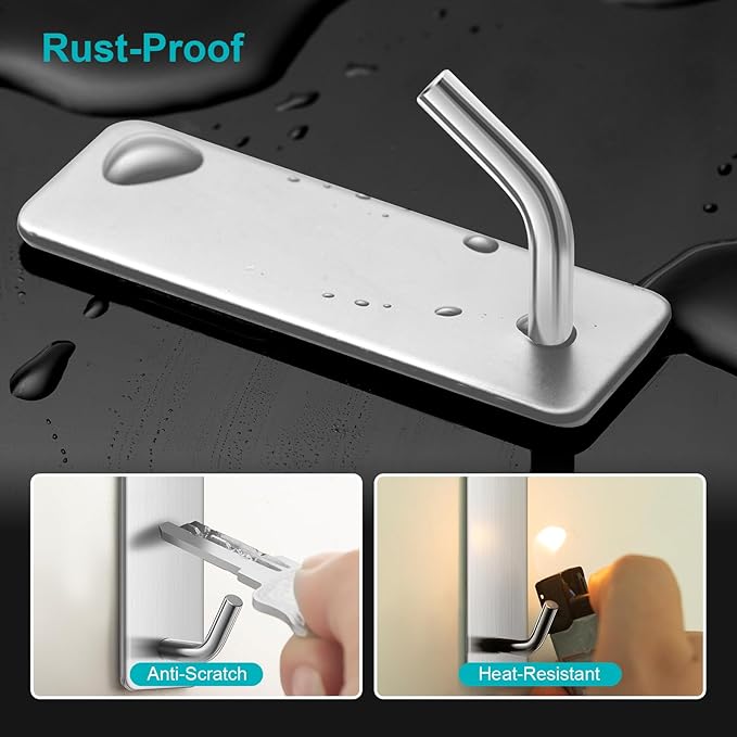 Small Self Adhesive Hooks for Walls No Damage, Sticky Hangers for Kitchen - Image 6
