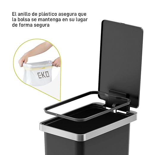 EKO | 10L Bathroom or Kitchen Waste Bin | Compact Trash Can - Image 5