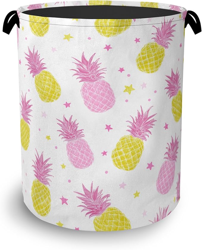 Pineapple Tropical Laundry Hamper, Dirty Clothes Laundry Basket by Unknown