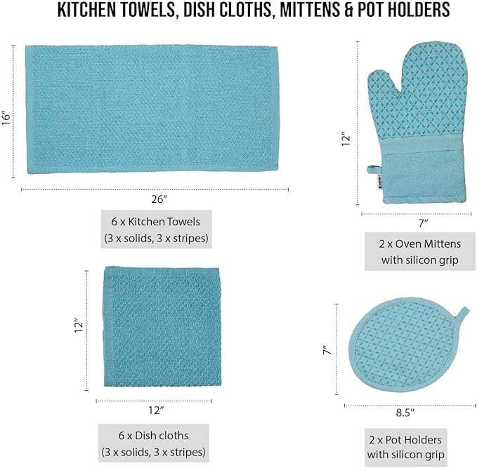Lane Linen 16Pc Kitchen Towel Set - Image 2