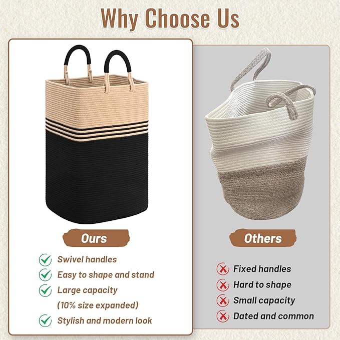 Laundry Basket Hamper, Blanket Storage, Dirty Clothes Hamper - Image 4