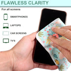 12Pcs Multicolor Flowers Drawing Microfiber Cleaning Cloths - Image 2