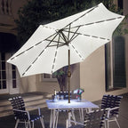 Blissun 9 ft Solar Umbrella, 32 LED Lighted Patio Umbrella, Table Market Umbrella, Outdoor Umbrella for Garden, Deck, Backyard, Pool and Beach (Creamy White) - Image 6