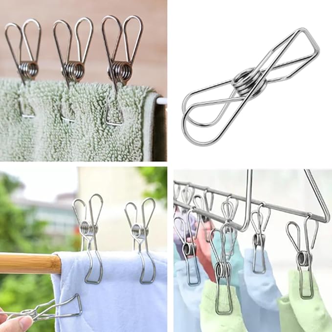HOZEON 100 Pack 2 Inches Stainless Steel Clothespins, Metal Clothes Pins - Image 7