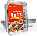 Aluminum Pans Foil Pans, 10 Pack 9x13 Disposable Trays Half Size Tin Pans Heavy by Unknown