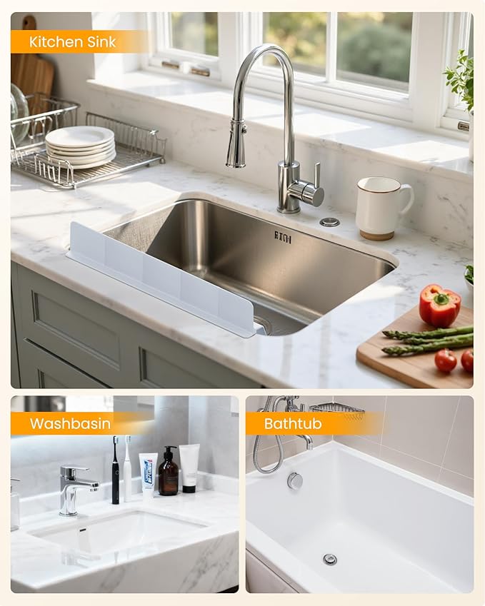 Kitchen Sink Splash Guard 23" Silicone Water Guard - Image 6