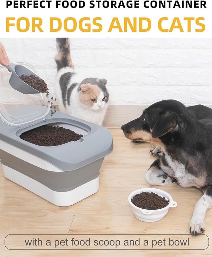 13 Lbs Dog Food Container, Collapsible Dog Food Storage Container - Image 9