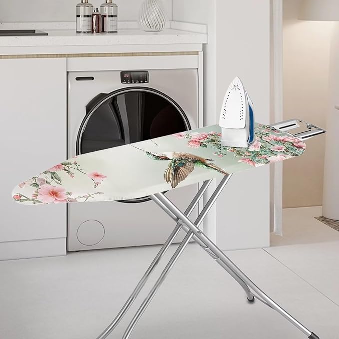 Floral Hummingbird Ironing Board Cover Elastic Edge Heavy Duty Iron Pad Covers - Image 2