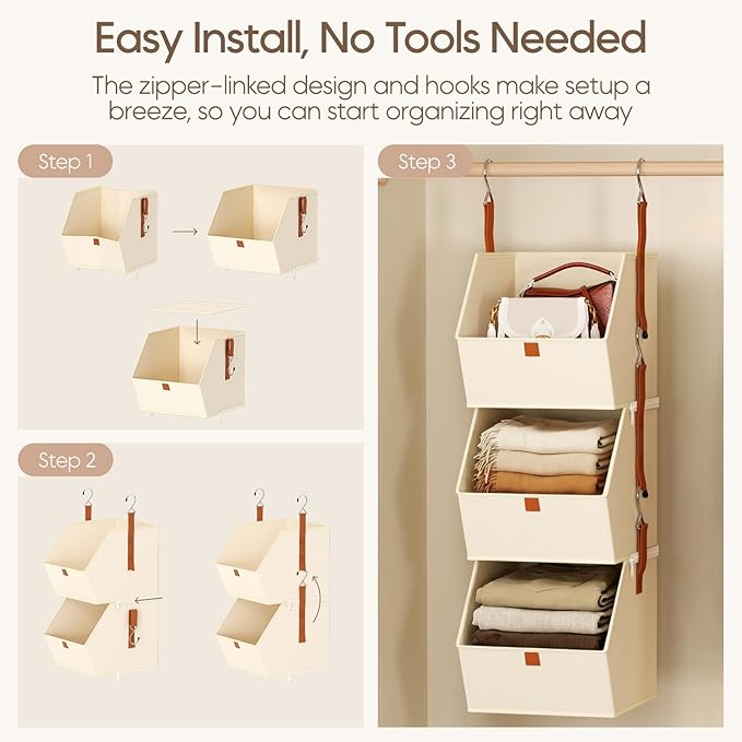 Collapsible Hanging Closet Organizer - Image 7