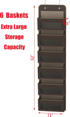 Simple Houseware 6 Clear Window Pocket Over Closet Door Storage Hanging - Image 2