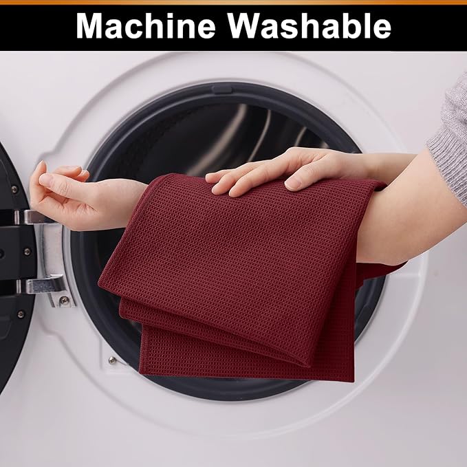 Homaxy 100% Cotton Waffle Weave Kitchen Towels - Image 5