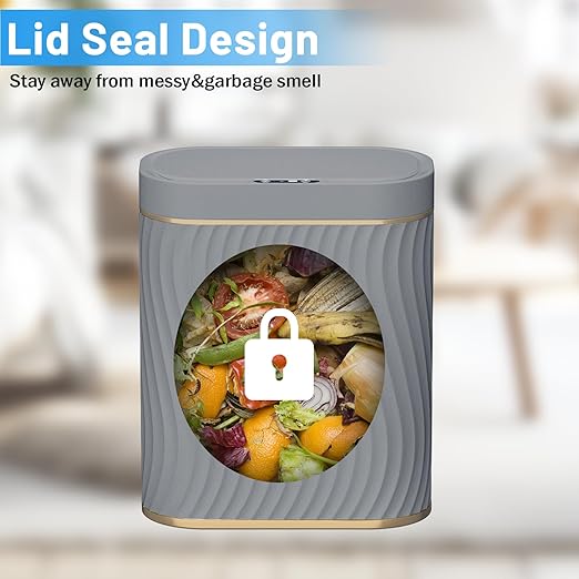 Bathroom Small Trash Can with Automatic Touchless Lid, 2.6 Gallon Smart Garbage - Image 5
