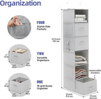 Twira 6-Shelf Hanging Closet Organizer, 2 Separable 3-Shelf Hanging Shelves - Image 3