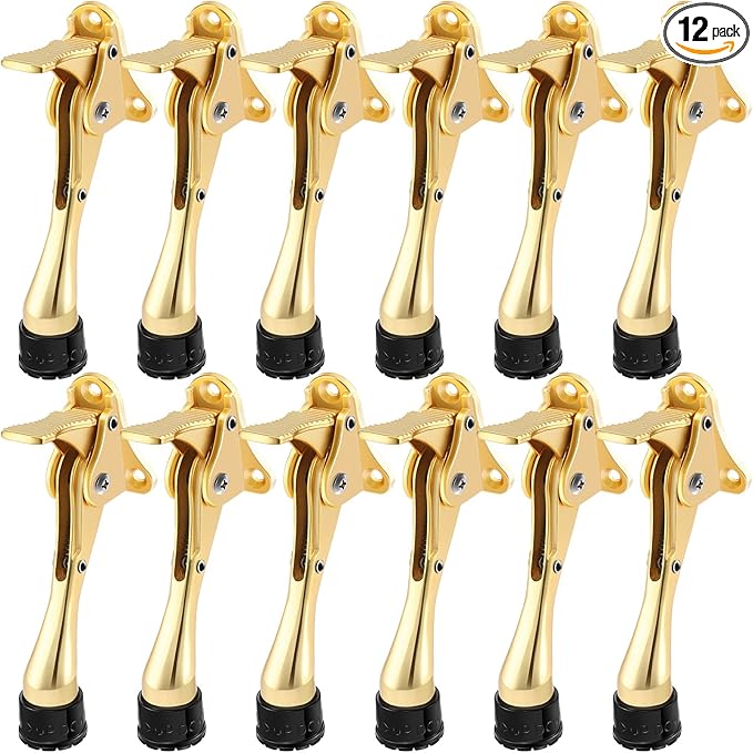 Chumia 12 Pieces Heavy Duty Door Stoppers 5.35 Inches Kickdown Adjustable Kick by Chumia