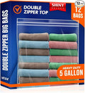 5 Gallon Double Zipper Jumbo Bags, 18x24 inches, Pet Supplies by SHINY+SELECT