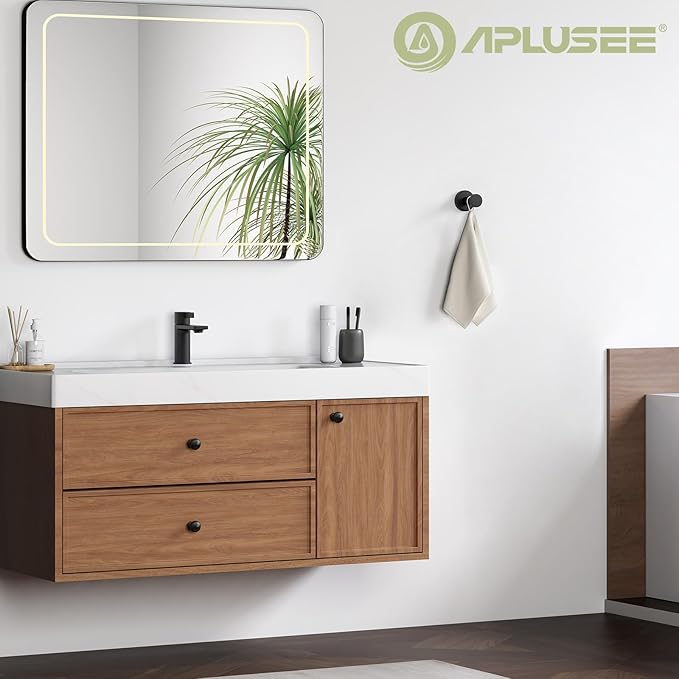 APLusee Matte Black Robe Towel Hook, 304 Stainless Steel Round Coat Hook - Image 2