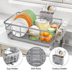 TOOLF Large Dish Drying Rack for Kitchen Counter, Kitchen Dish Racks - Image 5