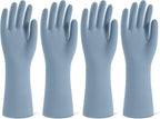 Rubber Cleaning Gloves for Dishwashing, 4 Pairs Reusable Kitchen Gloves for by Unknown