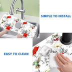 Poppy Wildflower Nightingale Sink Faucet Absorbing Mat Sink Splash Guard Faucet - Image 5