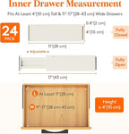 Lifewit 24 Pack Drawer Dividers 4" High 28-43.5cm/11-17" Adjustable Drawer - Image 2