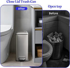 Bathroom Trash Can with Lid，5 Liter / 1.3 Gallon Small Trash Can with Removable - Image 2