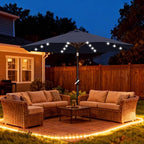 ABCCANOPY Durable Solar Led Patio Umbrellas with 32LED Lights 9FT (Navy Blue) - Image 2