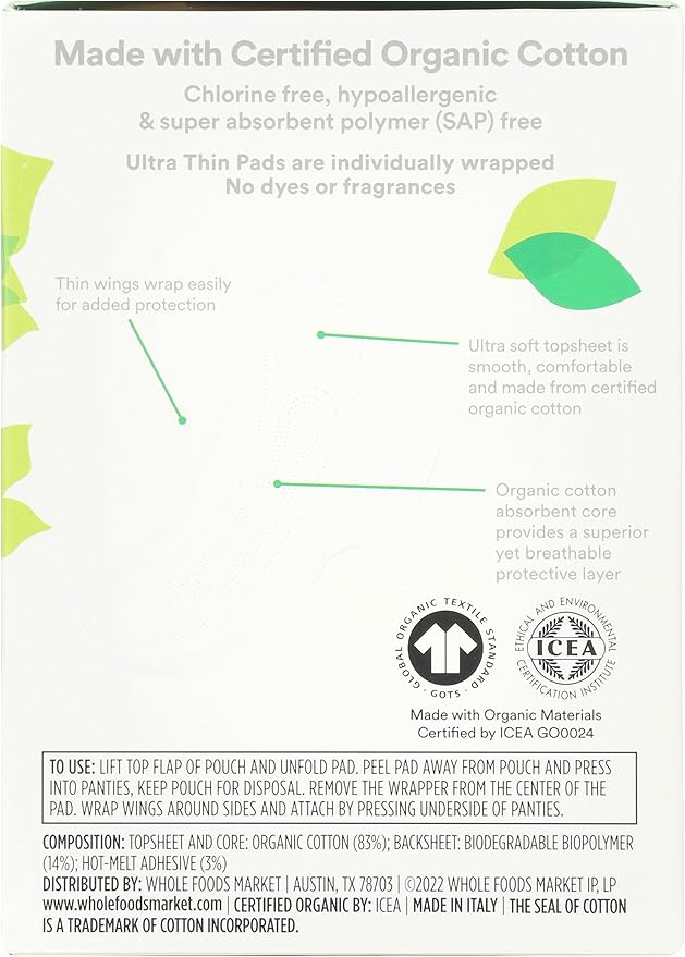 365 by Whole Foods Market, Ultra Thin Pads, Made - Image 5