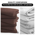 MOONQUEEN Microfiber Facial Cloths Fast Drying Washcloth 12 Pack - Image 6