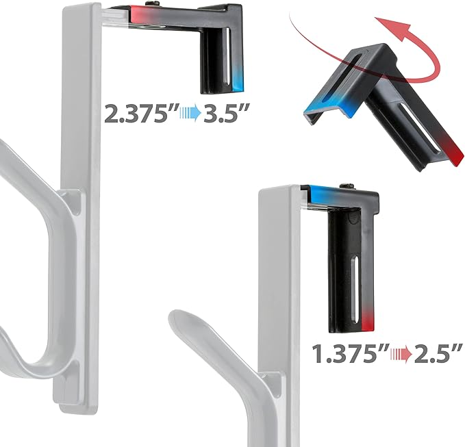 Officemate Double Coat Hooks for Cubicle Panels, Adjustable, Comes in 2 Pack - Image 6