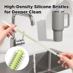 2 Pcs Silicone Straw Cleaner Brush, Extra Long Cleaning Brushes - Image 3