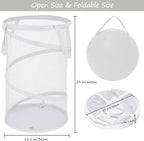 BATTOO Large Collapsible Laundry Basket Foldable Mesh Pop Up Hamper - Image 2